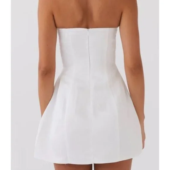 Peppermayo Girl Crush Bow Mini Dress Women Size 0 NWT Strapless Cutout - Picture 2 of 10